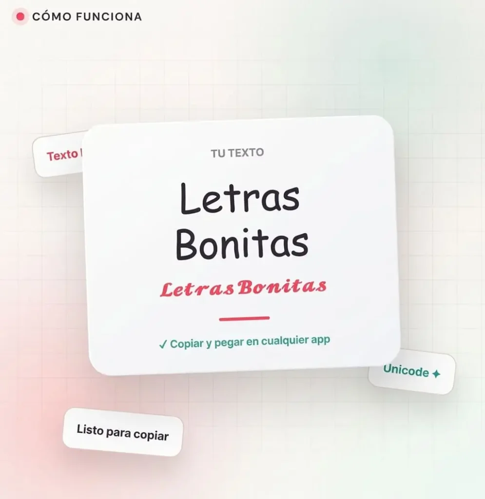 Conversor de letras bonitas con texto Unicode